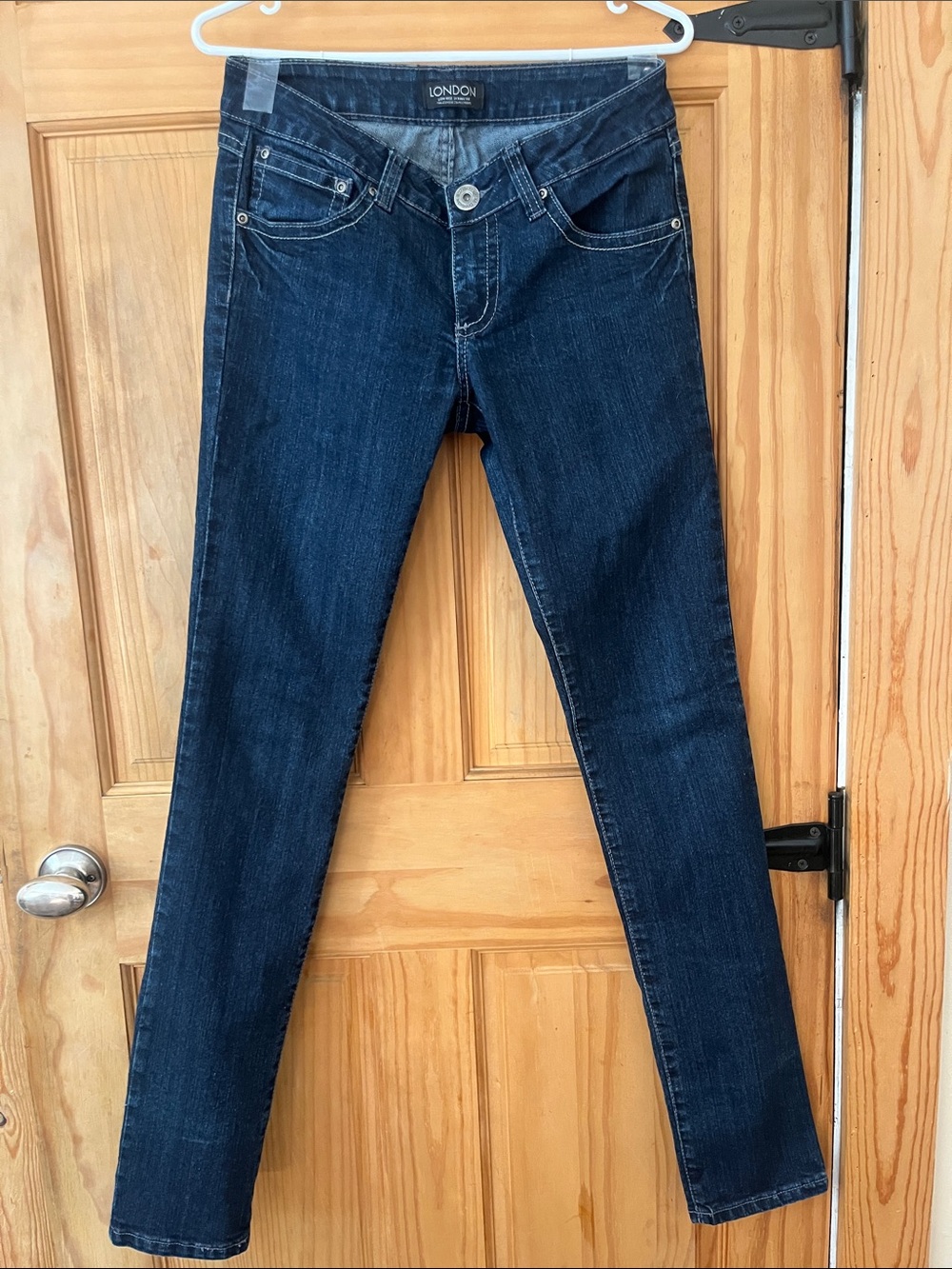 London Jean Co. Women's Dark Blue Low Rise Skinny Fit Jeans